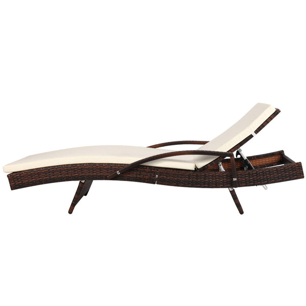 Gardeon Set Of 2 Sun Lounge Outdoor Furniture Day Bed Rattan Wicker Lounger Patio Loungers