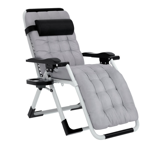 Gardeon Sun Lounge Folding Lounger Camping Gravity Chair Outdoor Furniture