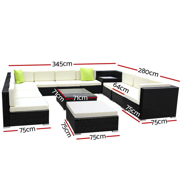 Gardeon Outdoor Furniture Sofa Set Wicker Garden Patio Lounge Patio Furniture Sets