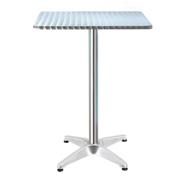 Gardeon Bar Table Outdoor Furniture Aluminium Pub Cafe Indoor Square Bar Tables