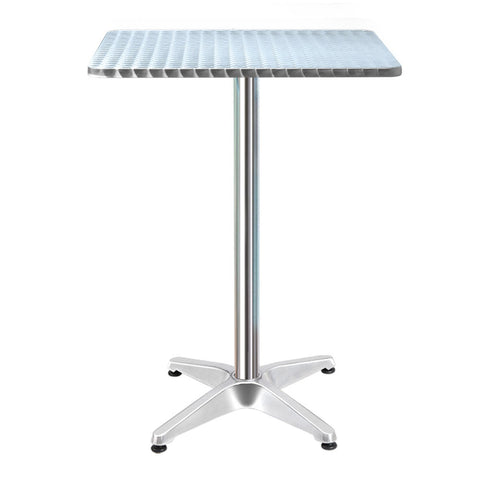 Gardeon Bar Table Outdoor Furniture Aluminium Pub Cafe Indoor Square Bar Tables