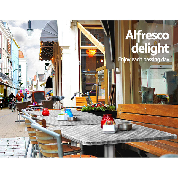 Gardeon Bar Table Outdoor Furniture Aluminium Pub Cafe Indoor Square Bar Tables