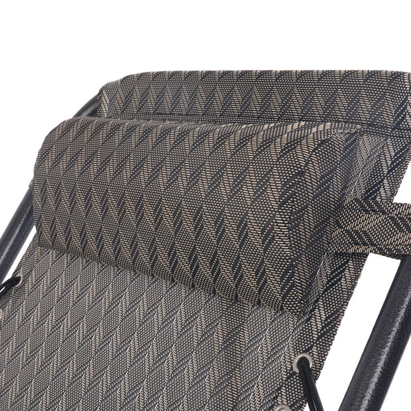 Gardeon Set Of 2 Gravity Chairs Reclining Outdoor Furniture Sun Lounge Folding Camping Lounger Grey