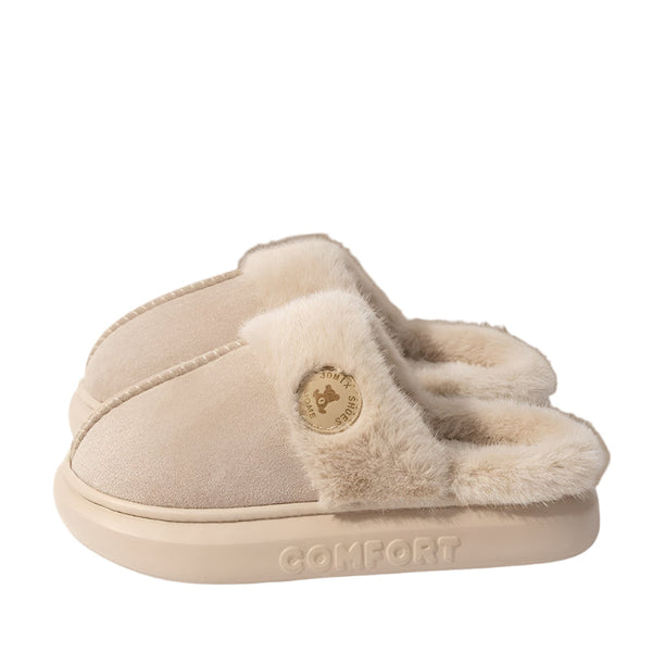 New Plush For Women And Men Winter Warm Home Indoor Fleece Shoes Slippers