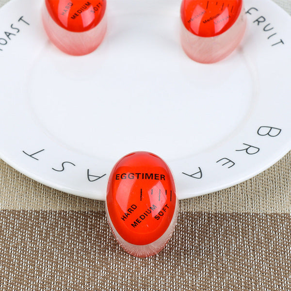 Egg Timer Perfect Colour Changing Yummy Soft Hard Boiled Eggs Cooking Kitchen Eco Friendly Resin Red Tools Timers