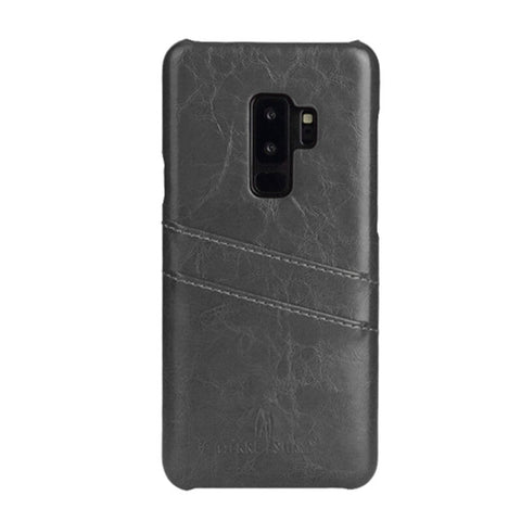 Retro Oil Wax Texture Pu Leather Case For Galaxy S9 With Card Slotsblack