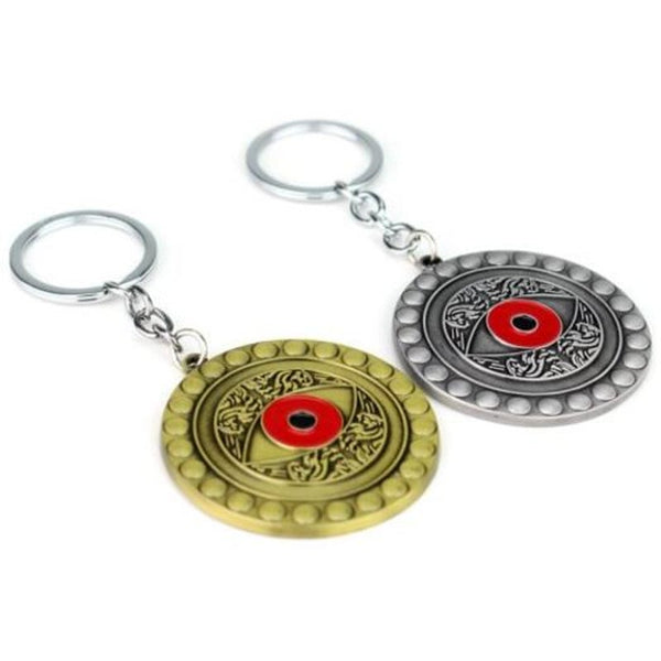 Film And Television Eye Design Alloy Keychain Silver