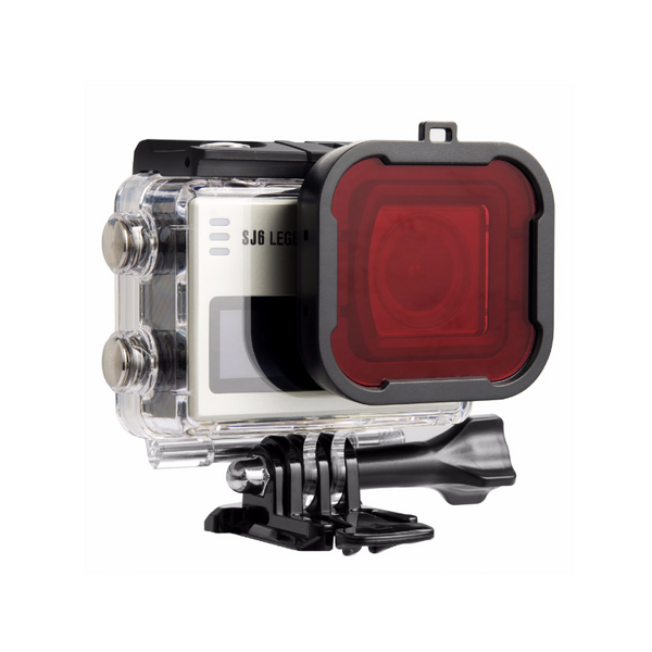 Filter Underwater For Xiaoyi 4K Action Camera With Bracket Diving Protective Housing Waterproof Case Red Underwater Cases & Housings