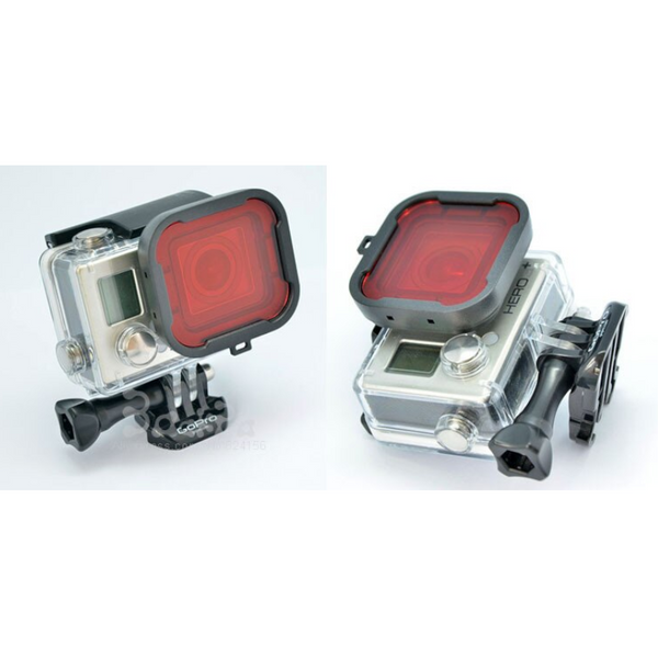 Filter Underwater For Xiaoyi 4K Action Camera With Bracket Diving Protective Housing Waterproof Case Red Underwater Cases & Housings