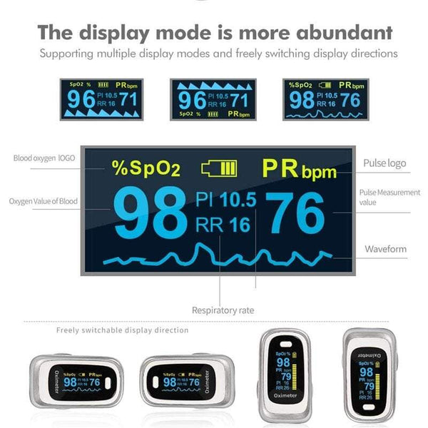 Fingertip Heart Rhythm Rate Measuring Sp O2 Saturation Oled Digital Display