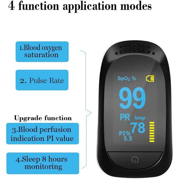 Fingertip Oximeter Clip Pulse Oximetry Monitor Heart Rate Sleep Monitoring Rosegold