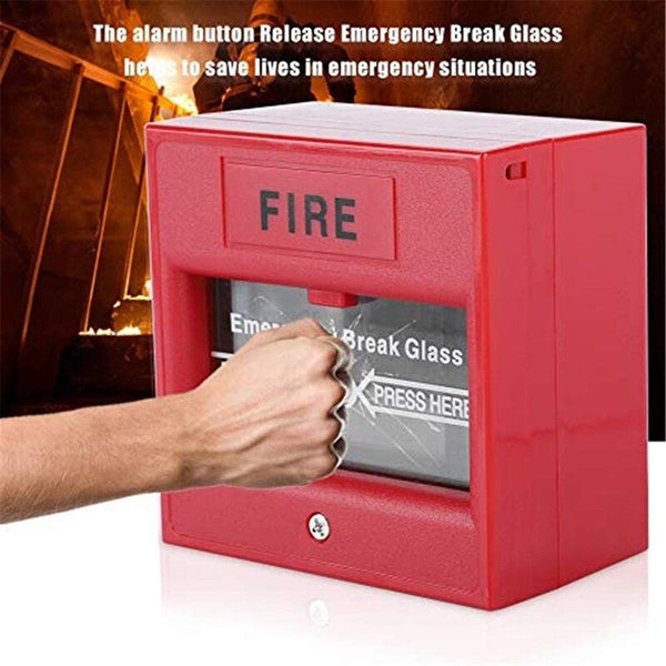 Alarm Systems Fire Alarm Swtich Break Glass Exit Release Switch Red