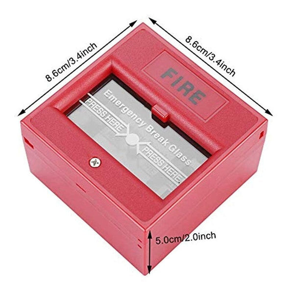 Fire Alarm Swtich Break Glass Exit Release Switch Red Alarm Systems