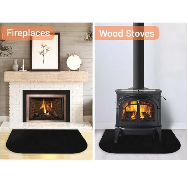 Fireplace Mat Hearth Rug Fireproof Floor For Fireplaces And Woodstovesfire Resistant D Shaped Size 40" X24" Rugs
