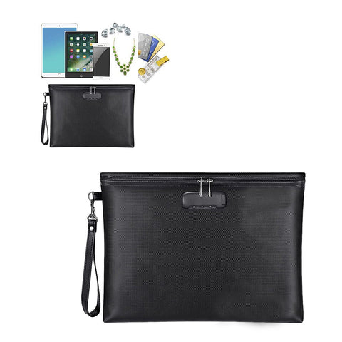 Fireproof Document Bag With Lock File Organizer Bags