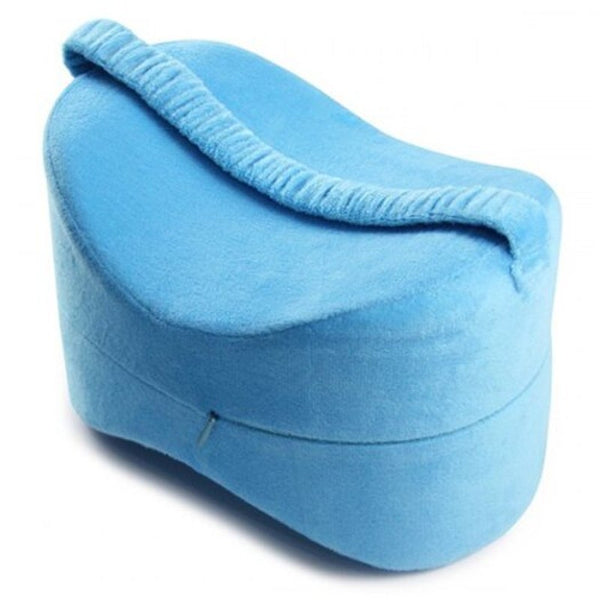 Firm Support Memory Foam Leg Pillow With Elastic Band Black Pillows