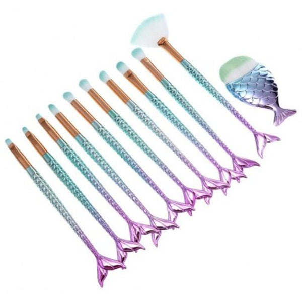 Fish Tail Makeup Brush Powder Contour Cosmetic Beauty Tool 11