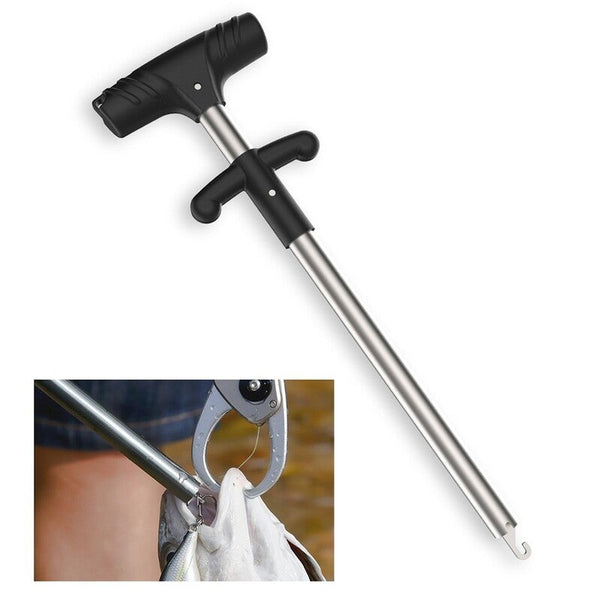 Fishing Hook Remover With Squeeze Puller Silver
