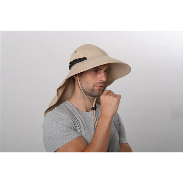 Summer Sun Hat Unisex Cotton Boonie Neck Flap Outdoor Uv Protection Large Wide Brim Hiking Fishing Safari Bucket Hats & Headwear