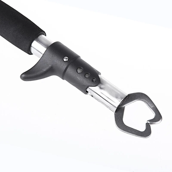 Fishing Portable Stainless Steel Lip Gripper Grabber Tool Black