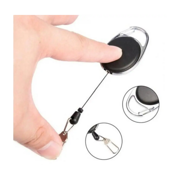 Fishing Retractor Tool Extractor Stopper Keeper Tether Retractable Reel 3Pcs Black Fly Fishing Accessories