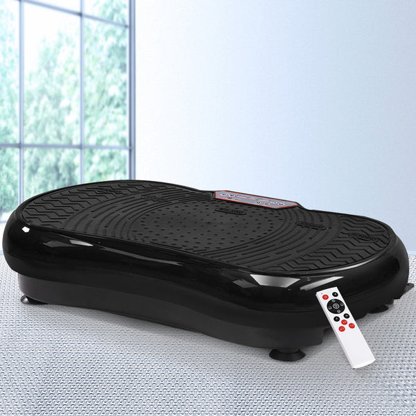 Everfit Vibration Machine Plate Platform Body Shaper Home Gym Fitness Black Vibration Machines