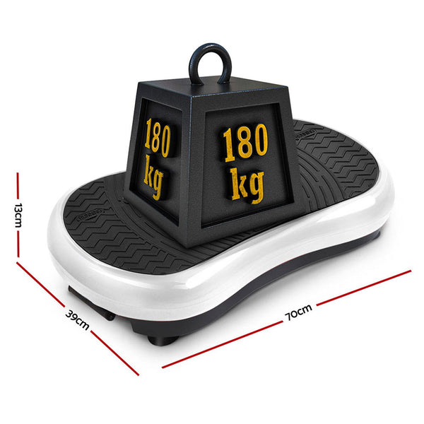 Everfit Vibration Machine Plate Platform Body Shaper Home Gym Fitness White Vibration Machines