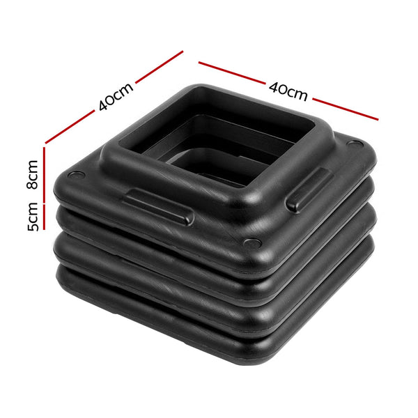 Everfit Set Of 4 Aerobic Step Risers Exercise Stepper Workout Gym Fitness Bench Platform Fitness Steps