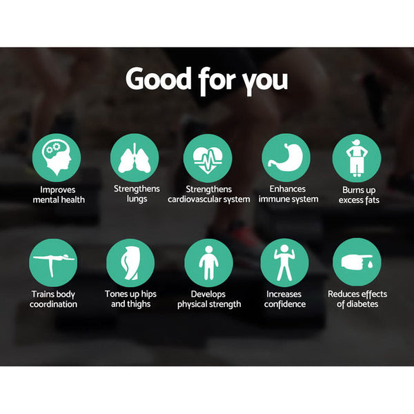 Everfit Set Of 4 Aerobic Step Risers Exercise Stepper Workout Gym Fitness Bench Platform Fitness Steps