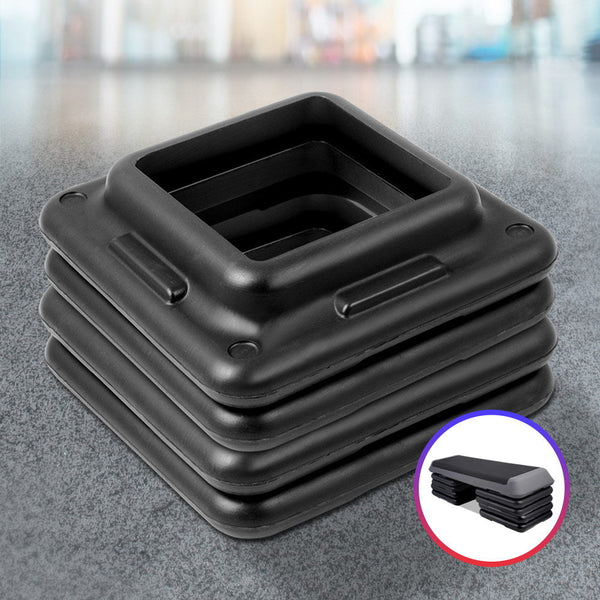 Everfit Set Of 4 Aerobic Step Risers Exercise Stepper Workout Gym Fitness Bench Platform Fitness Steps