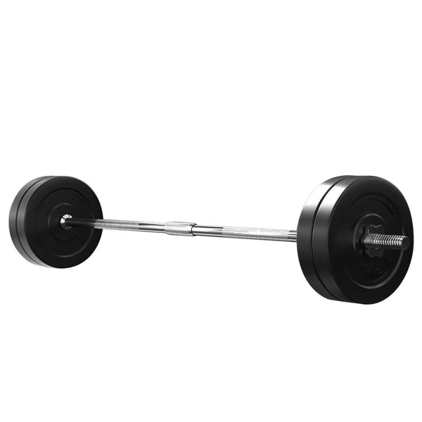 28Kg Barbell Weight Set Plates Bench Press Fitness Exercise Home Gym 168Cm