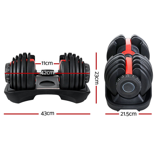 2Pcs 24Kg Dumbbell Weight Plates Home Gym Fitness Exercise Dumbbells