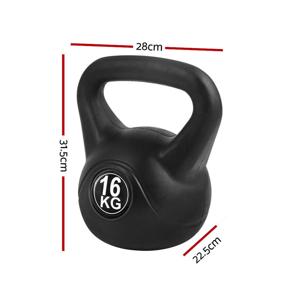 16Kg Kettlebell Bell Weight Kit Fitness Exercise Strength Training Kettlebells