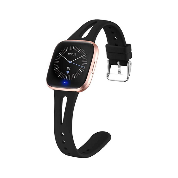 Fitbit Versa 2 Band Compatible Replacement Strap 3 Pack Black Silicone For Lite Se Smartwatch Watch Bands
