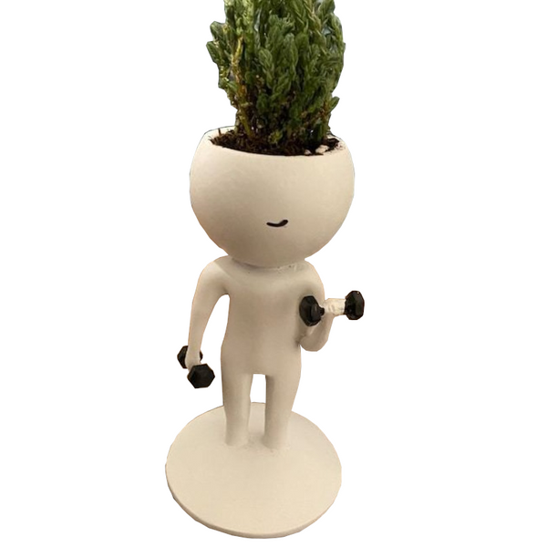 Fitness Villain Gift Resin Crafts Treadmill Flowerpot Dumbbell Plastic Sculptures & Figurines