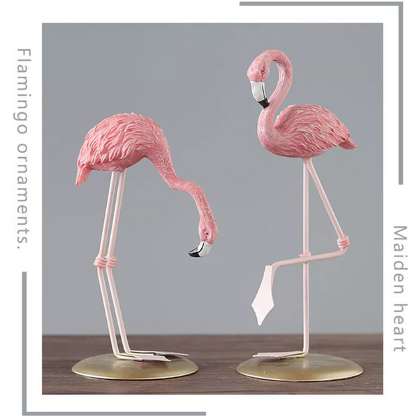 Flamingo Ornament Living Room Garden Decoration Pink Statue Figurine Sculptures & Figurines