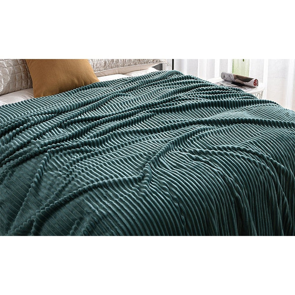 Flannel Striped Throw Blanket Soft Warmer Blankets For All Season Home Bed
