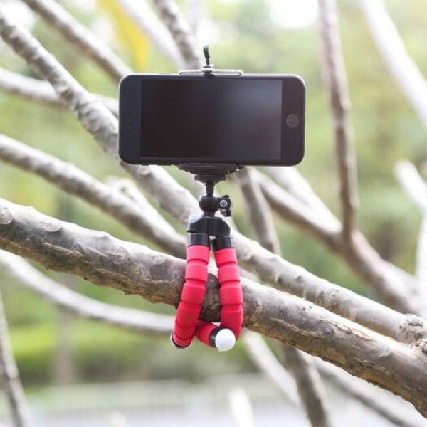 Flexible Mini Octopus Selfie Stick Tripod Smart Phone Stabilizer Bracket Holder Mount Red Selfie Sticks