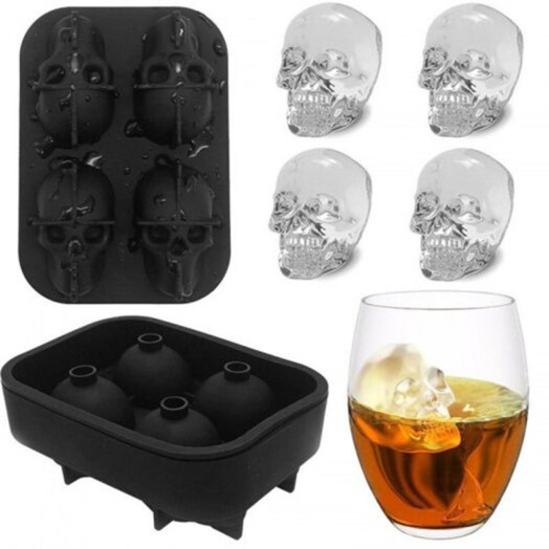 Flexible Silicone Ice Cube Mold Black Ice Cubes Trays & Moulds