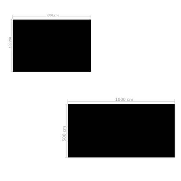 Pool Covers Floating Rectangular Pe Solar Pool Film Black