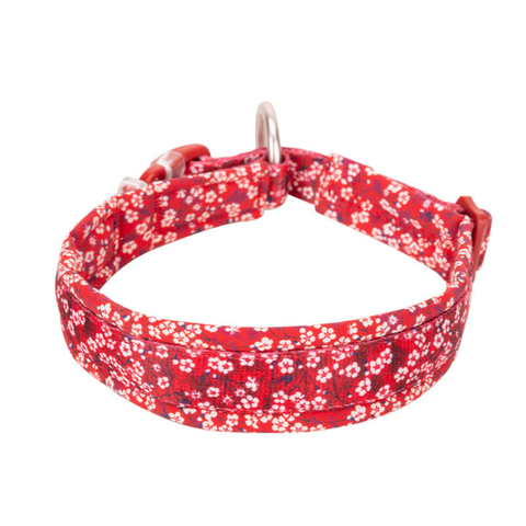 Floral Collar Poppy Red Xs