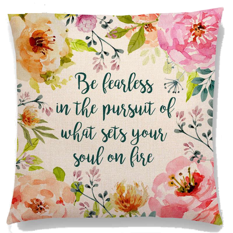 Floral Inspirational Sayings Cushion Covers Cushions & Decorative Pillows