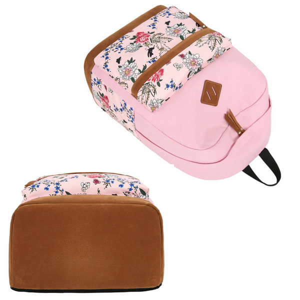 Floral Bags Schoolbag Backpack Lunch Wallets Medium Capacity Oxford Backpacks