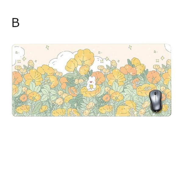 Floral Large Mousepad Desk Pad Office Rubber Mouse Pads & Wrist Rests