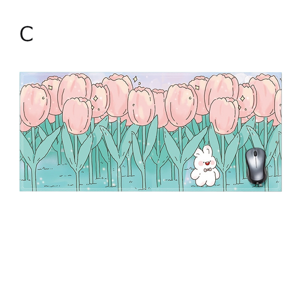 Floral Large Mousepad Desk Pad Office Rubber Mouse Pads & Wrist Rests