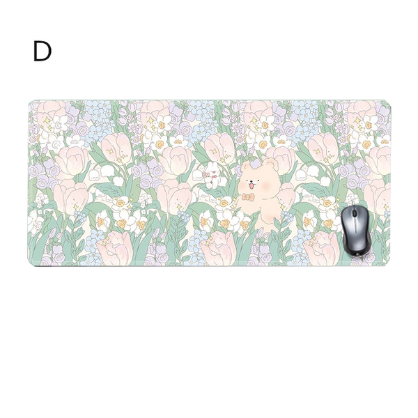 Floral Large Mousepad Desk Pad Office Rubber Mouse Pads & Wrist Rests