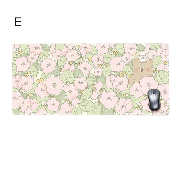 Floral Large Mousepad Desk Pad Office Rubber Mouse Pads & Wrist Rests