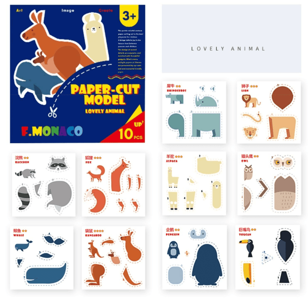Flower Monaco Paper Cut Model Lovely Animal Educational Toys