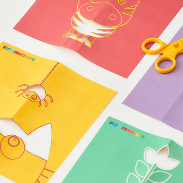 Flower Monaco Paper Hold And Cut Set Educational Toys