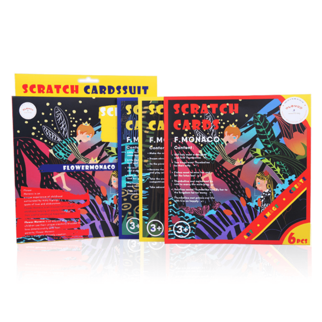 Flower Monaco Scratch Art Set For Kids Creative Diy Kit Children Kids Craft Kits